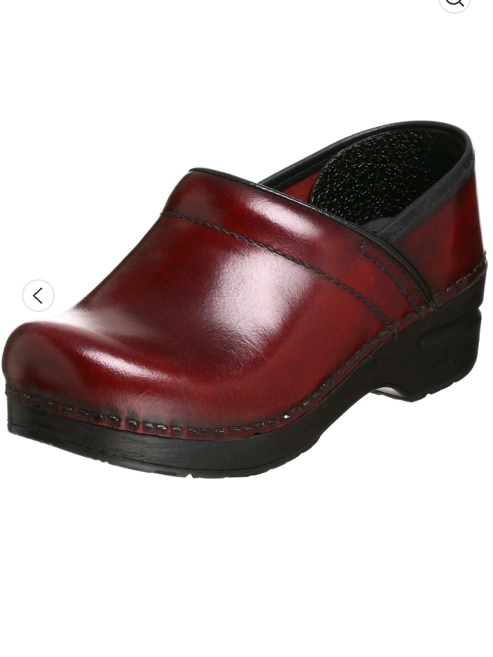 Dansko Red & Black Clogs